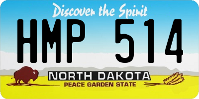 ND license plate HMP514