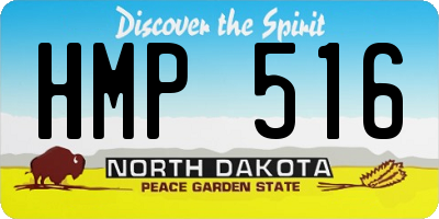 ND license plate HMP516