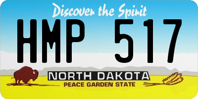 ND license plate HMP517