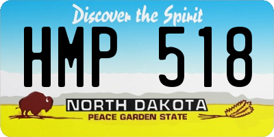ND license plate HMP518