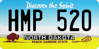 ND license plate HMP520