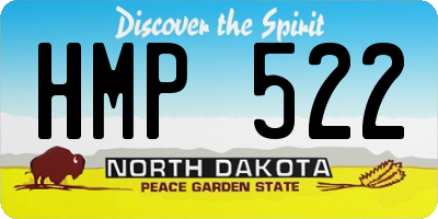 ND license plate HMP522