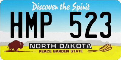 ND license plate HMP523