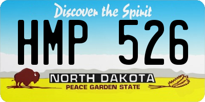 ND license plate HMP526
