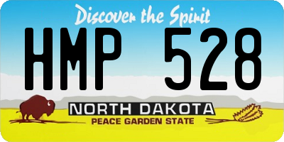 ND license plate HMP528