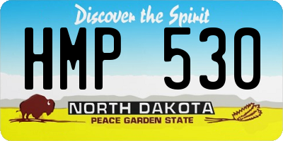 ND license plate HMP530