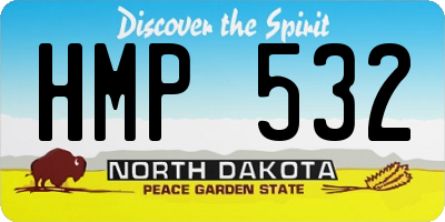 ND license plate HMP532