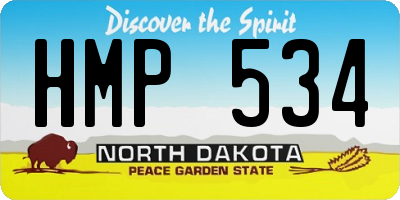 ND license plate HMP534