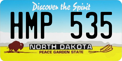 ND license plate HMP535