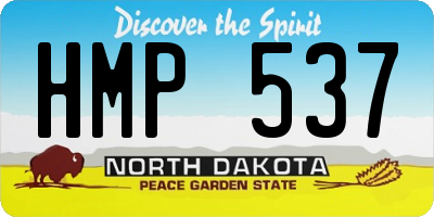 ND license plate HMP537