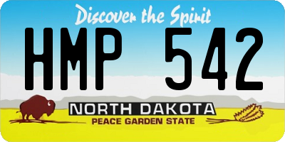 ND license plate HMP542