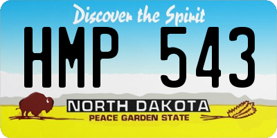 ND license plate HMP543