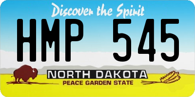 ND license plate HMP545