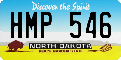 ND license plate HMP546