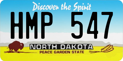 ND license plate HMP547