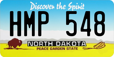 ND license plate HMP548
