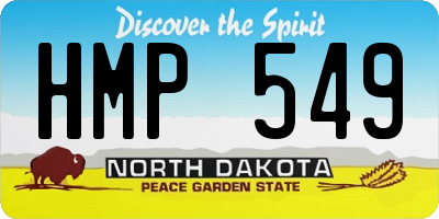 ND license plate HMP549