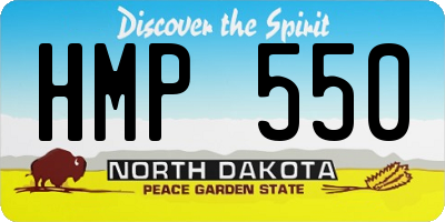ND license plate HMP550