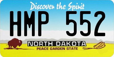ND license plate HMP552