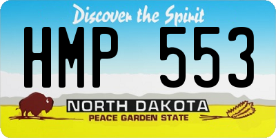 ND license plate HMP553
