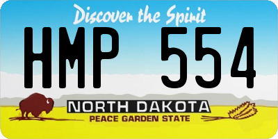 ND license plate HMP554