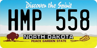 ND license plate HMP558