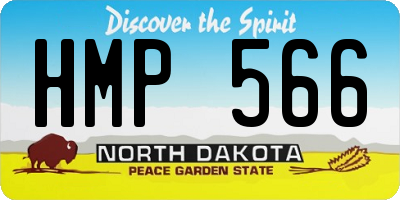 ND license plate HMP566