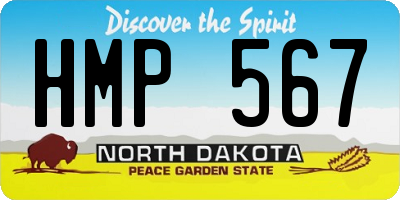 ND license plate HMP567