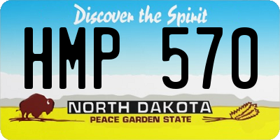 ND license plate HMP570