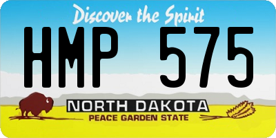ND license plate HMP575