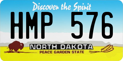 ND license plate HMP576