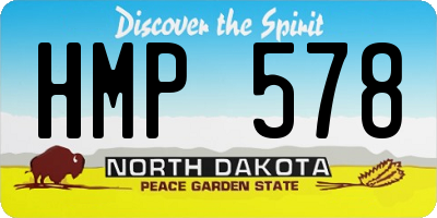 ND license plate HMP578