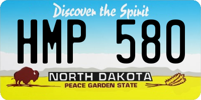 ND license plate HMP580