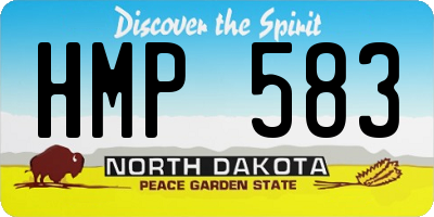 ND license plate HMP583