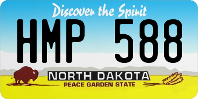 ND license plate HMP588