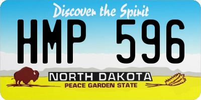 ND license plate HMP596