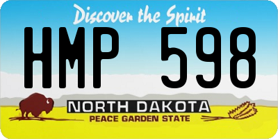 ND license plate HMP598