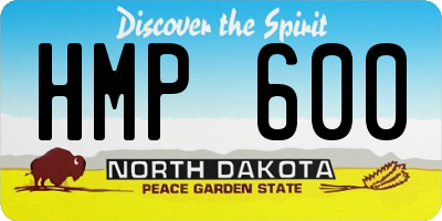 ND license plate HMP600