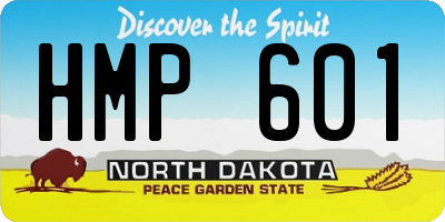 ND license plate HMP601