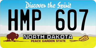 ND license plate HMP607