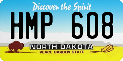 ND license plate HMP608