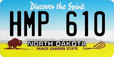 ND license plate HMP610