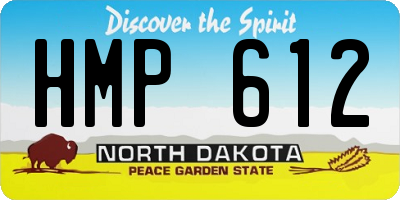 ND license plate HMP612