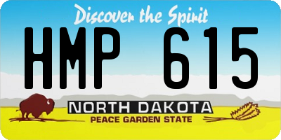 ND license plate HMP615