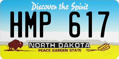 ND license plate HMP617