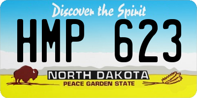 ND license plate HMP623