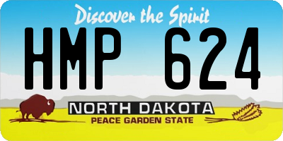 ND license plate HMP624