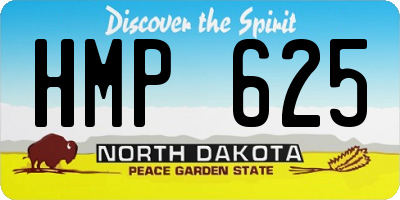 ND license plate HMP625