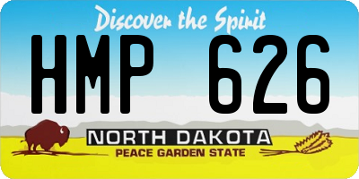 ND license plate HMP626