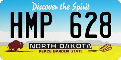ND license plate HMP628